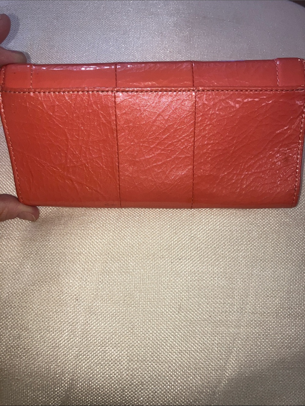 Coach Coral Leather Clutch Wallet with Gold Hardware - Picture 8 of 13
